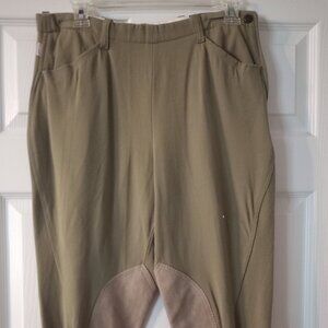 Pytchley womens' riding breeches/pants - knee patch, size 30, tan, side zip